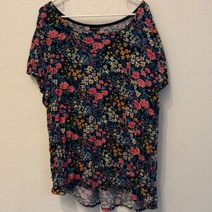 Torrid Floral Blouse - Pink, Blue, Yellow